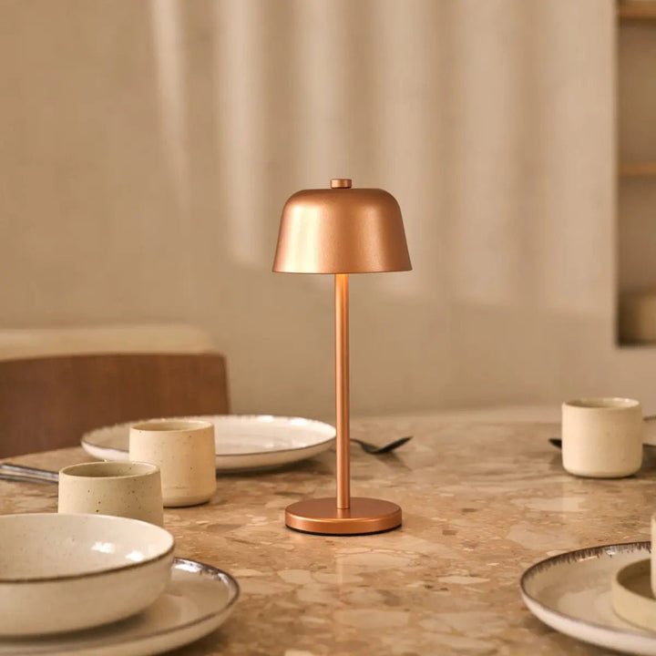 Anton Copper Rechargeable Table Lamp | Stylish and Wireless Lighting