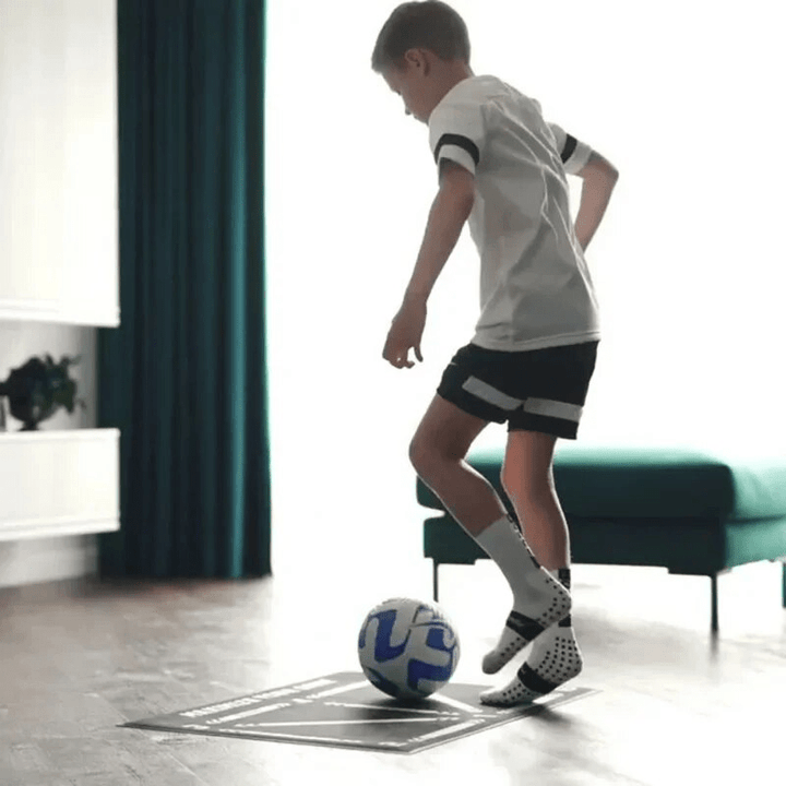 Indoor Soccer Training Mat - transforms any space into a mini training field - perfect for home use and limited spaces -