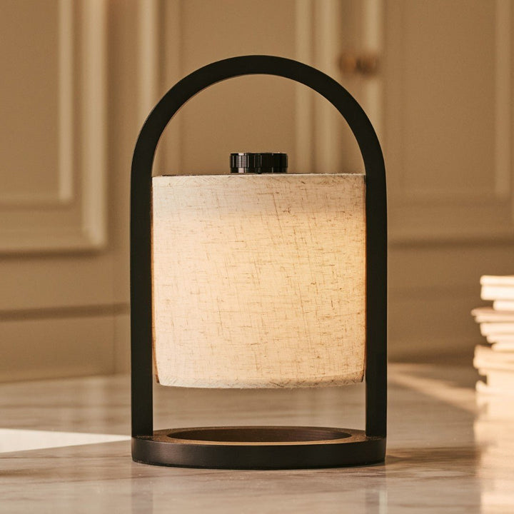 River Black wireless wooden lamp – Rechargeable and dimmable