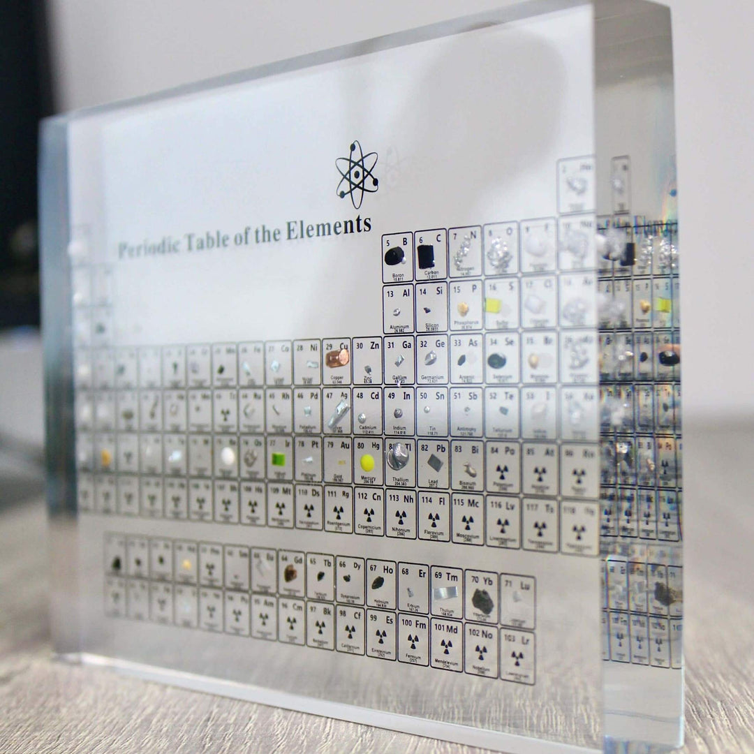 AtomVault Educational Periodic System - Real Elements Integrated in Stylish Glass