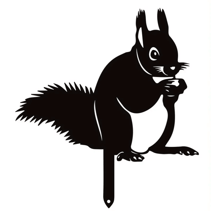 CharmingCritters | Sustainable Wrought Iron Rabbit & Squirrel Art for Outdoors