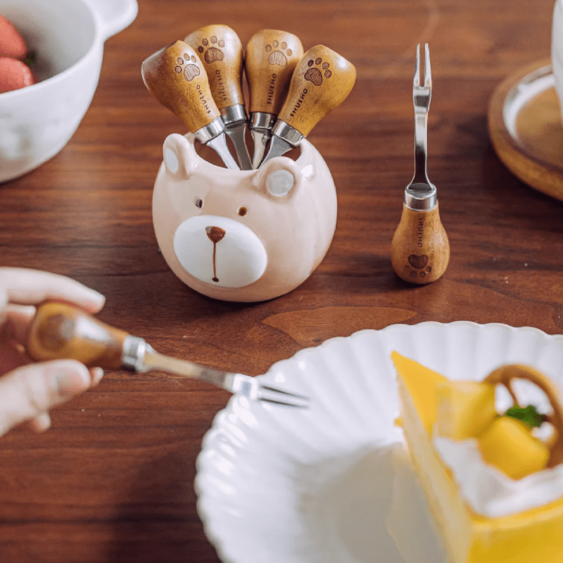 EleganceFork - Stylish & Functional - Hygienic Stainless Steel Fruit Forks