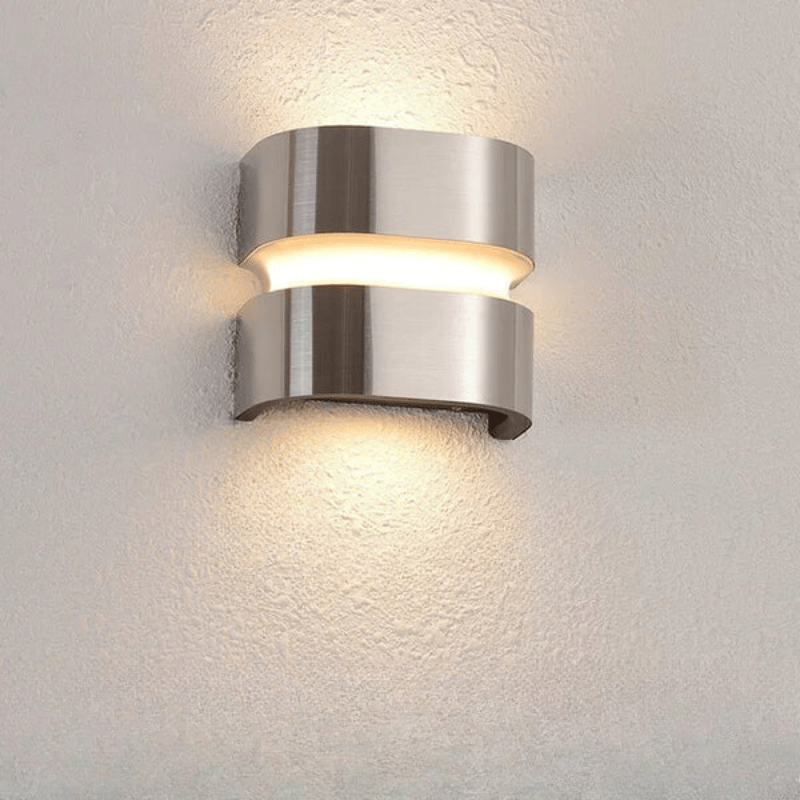 SteelGlow – Modern Stainless Steel Outdoor Wall Lamp – Energy-Efficient LED Wall Lamp for Outdoors