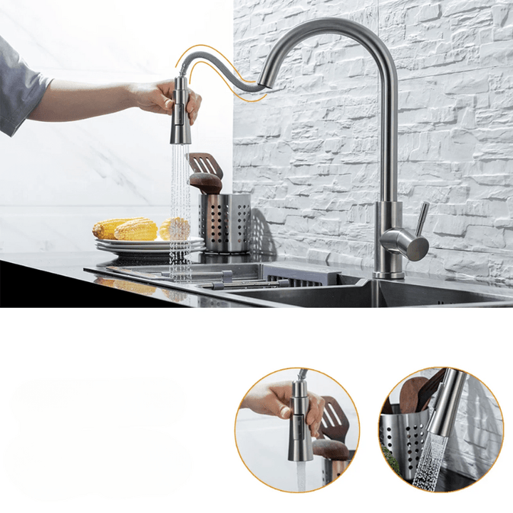 SmartNickelFlow | High-Tech Kitchen Faucet for Modern Comfort