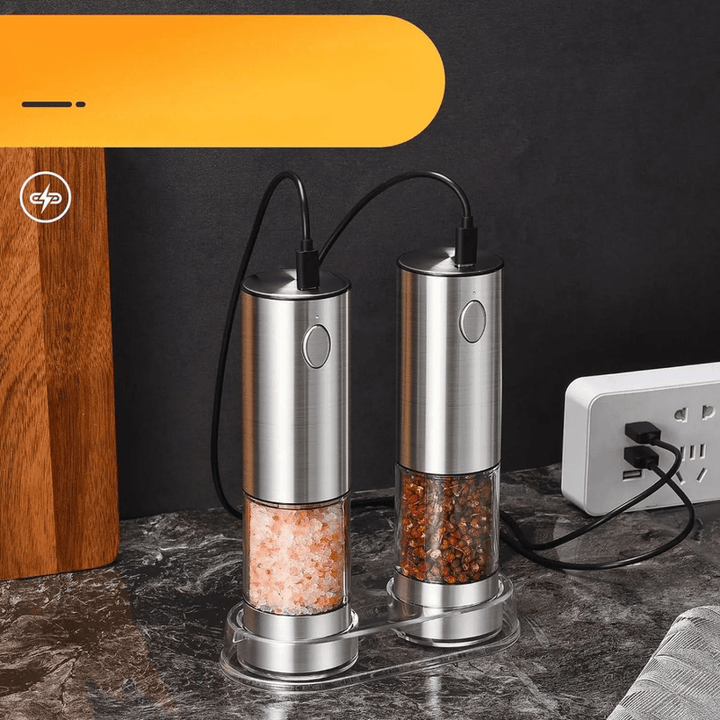 SpiceGlowElite | Electric Salt and Pepper Mill with LED Lighting