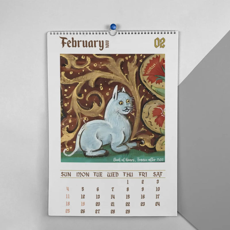Enchanted Feline Chronicles: Medieval Cats 2024 Calendar – Intricate Art