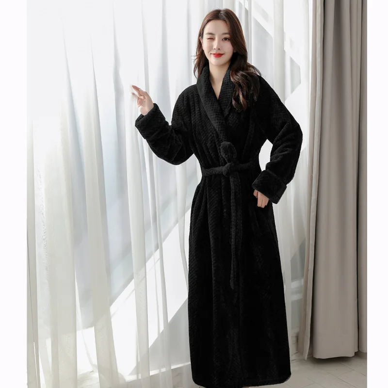 FluffyLuxe - Soft and Comfortable Morning Robe - Luxury Fleece Bathrobe for Women