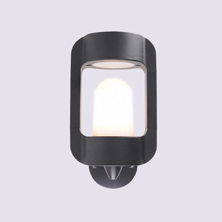 AmberGlow Outdoor Lamp - Elegant Amber Glass & Black Metal Design - Durable & Stylish Outdoor Lighting