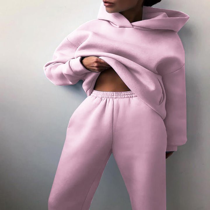 Cozy Jogging Set - Oversized Hoodie & Sweatpants Combination for Ultimate Comfort