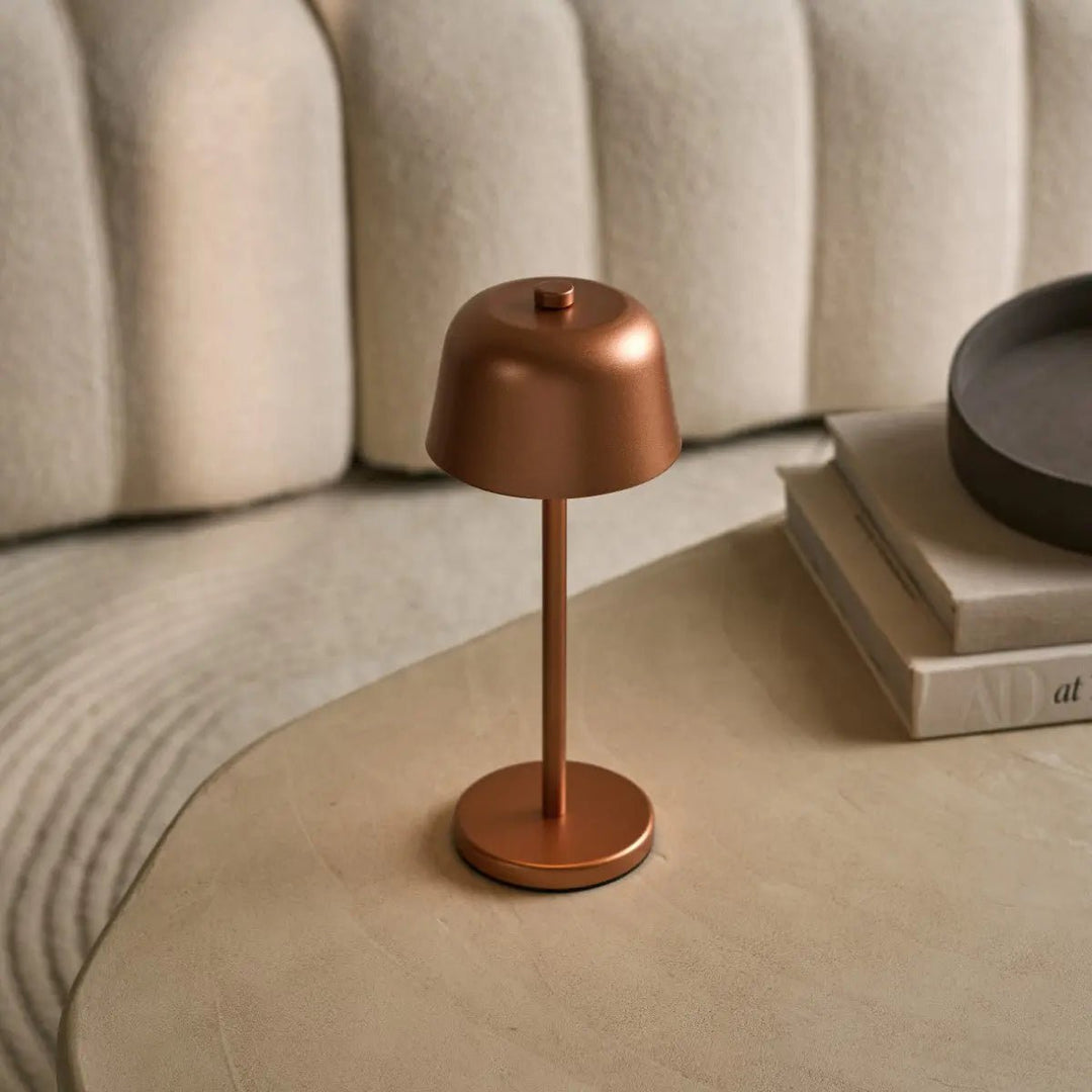 Anton Copper Rechargeable Table Lamp | Stylish and Wireless Lighting