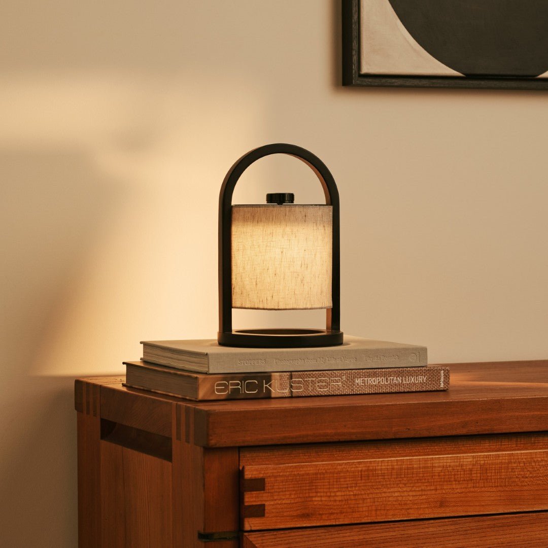 River Black & Gray Rechargeable Lamp