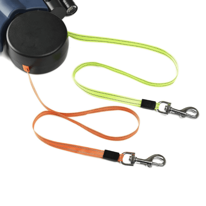 DuoGlow | Double Dog Leash with LED Light and 30kg Load Capacity