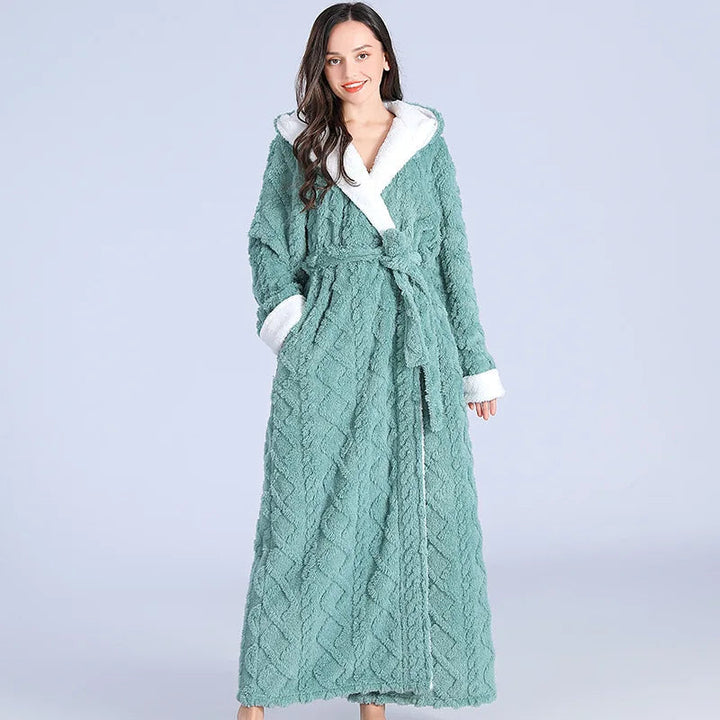 Luxury Quilted Bathrobe - Soft & Comfortable Long Women's Morning Robe - Perfect for Relaxing Evenings and Mornings