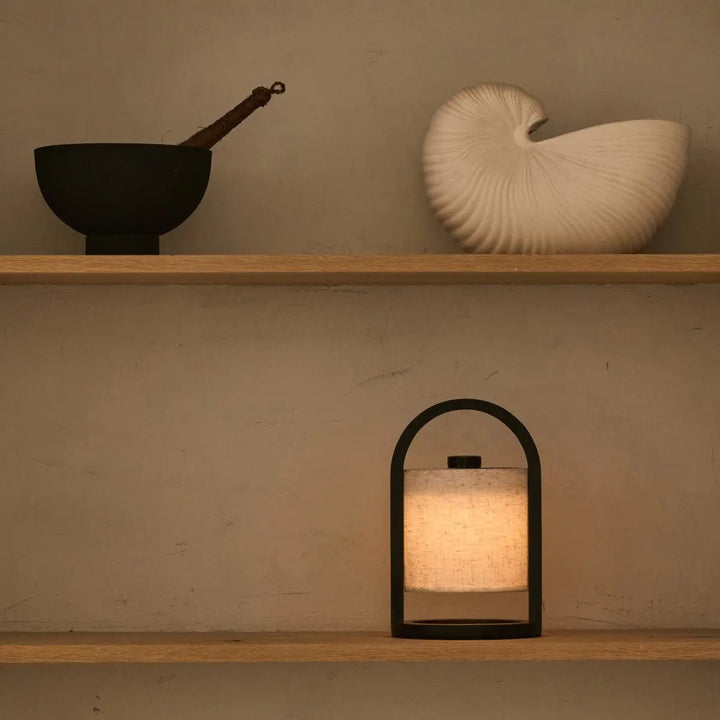 River Dark Brown Wireless Wooden Lamp – 100 Hours Battery & Dimmable