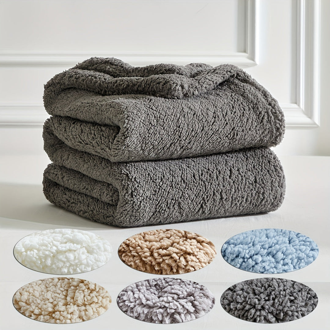 SnuggleTwist – Reversible Ultra-Soft Sherpa Fleece Blanket – For Double Softness and Coziness