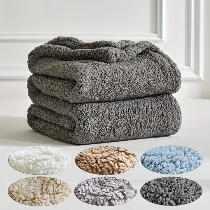 SnuggleTwist – Reversible Ultra-Soft Sherpa Fleece Blanket – For Double Softness and Coziness