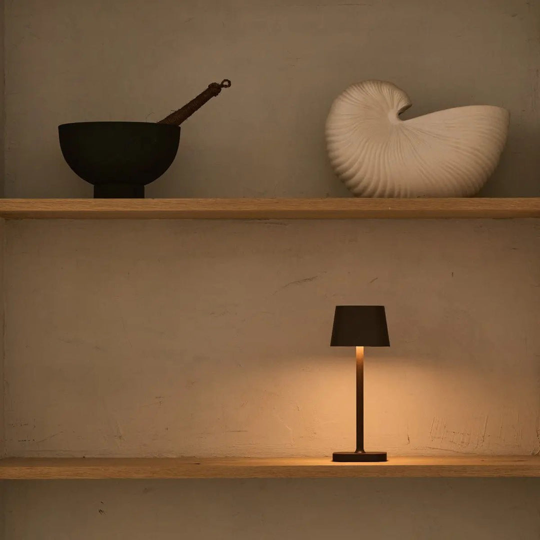 Ava Mocha Brown Rechargeable Table Lamp | Wireless and Dimmable