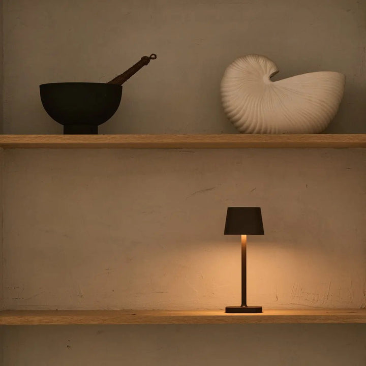 Ava Mocha Brown Rechargeable Table Lamp | Wireless and Dimmable