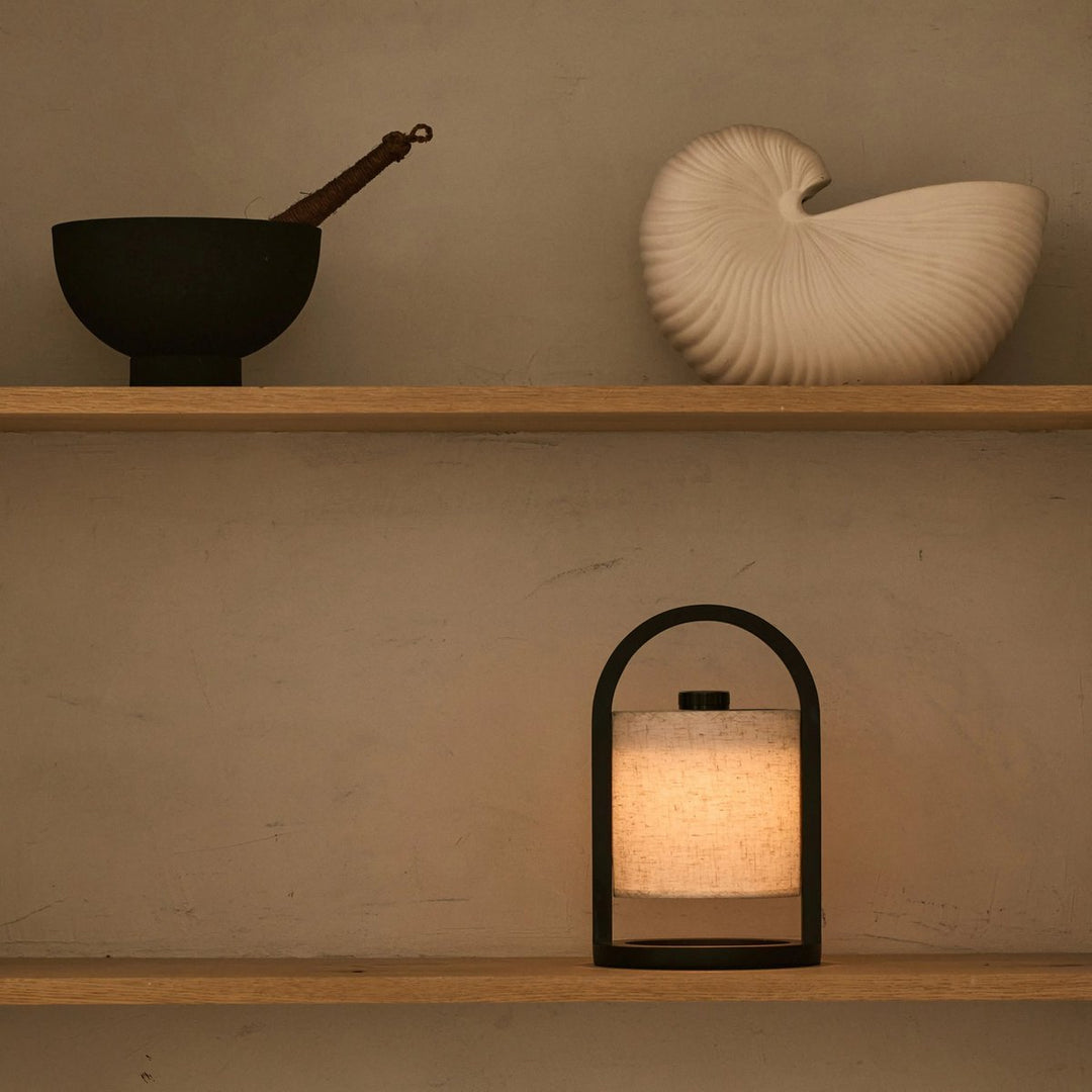 River Black wireless wooden lamp – Rechargeable and dimmable