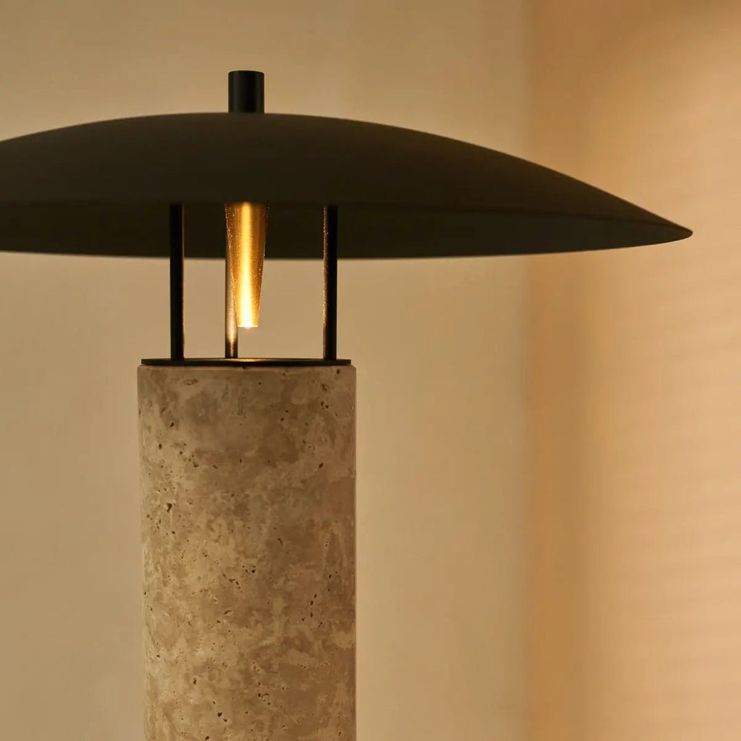 Nicolaas Travertine Lamp – elegant handmade design with metal and travertine