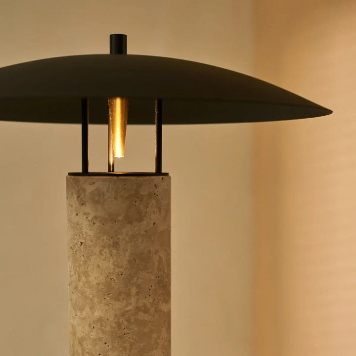 Nicolaas Travertine Lamp – elegant handmade design with metal and travertine