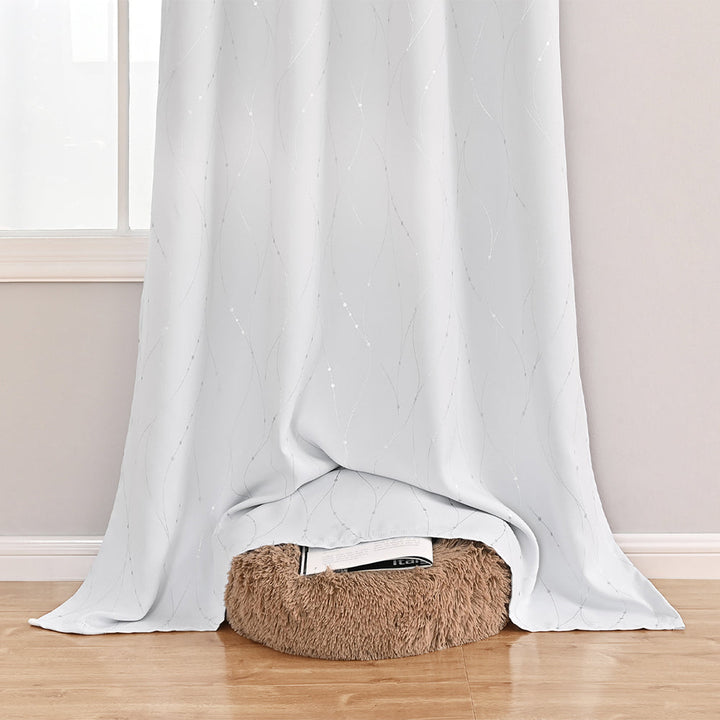 DarkRipple | Blackout Curtain with Dot and Wave Patterns