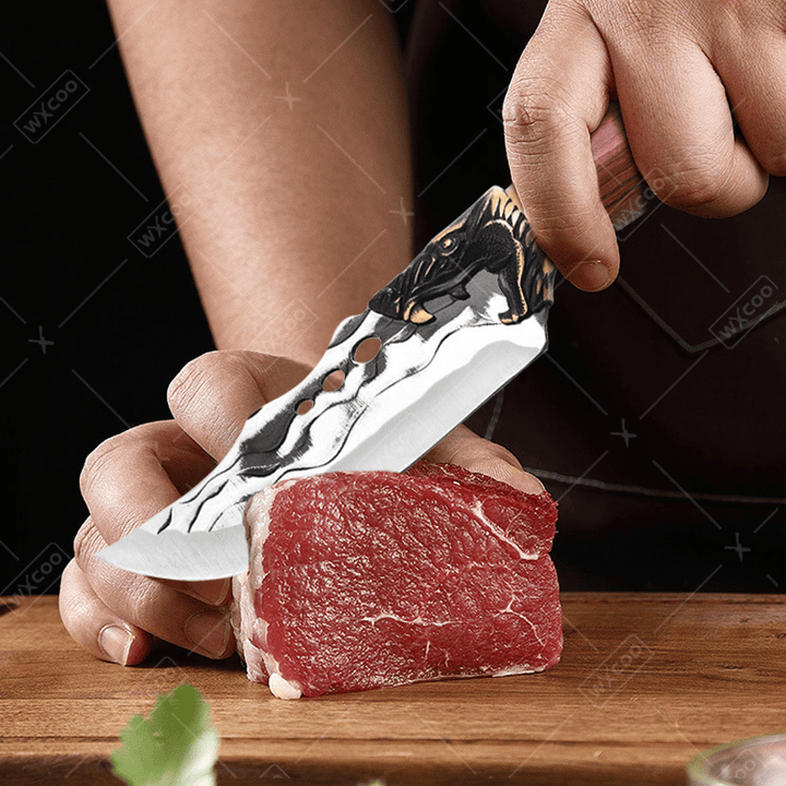 ChefCraft | Forged Kitchen Knife with Wooden Handle