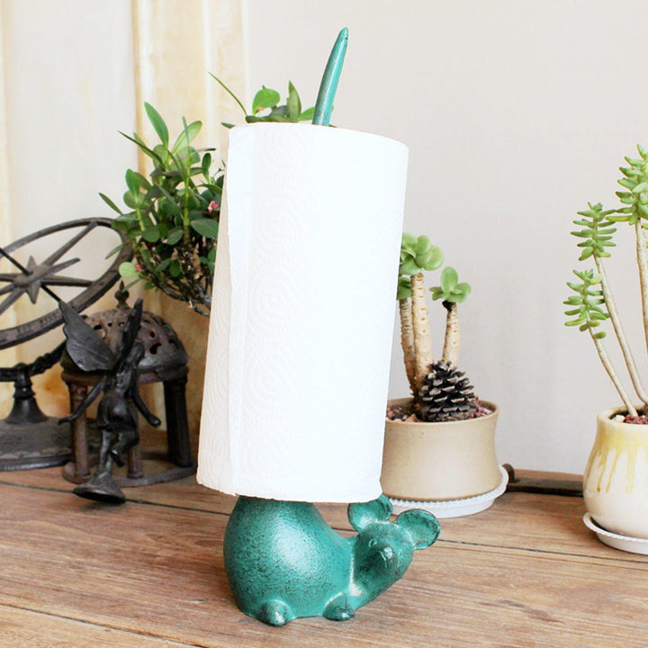 Rustica | Compact Cast Iron Toilet Paper Holder