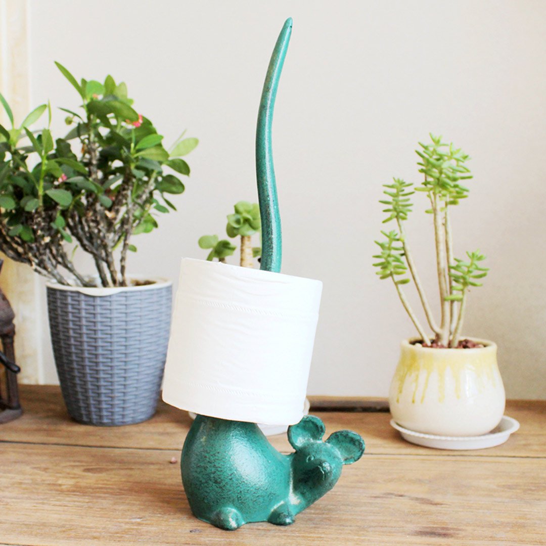 Rustica | Compact Cast Iron Toilet Paper Holder