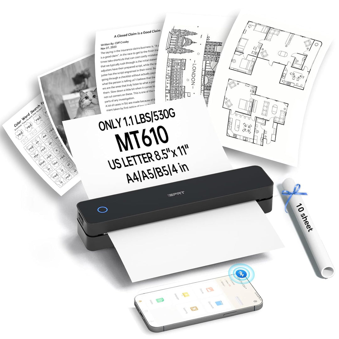 CLEVLO | MT610 Portable Wireless Printer