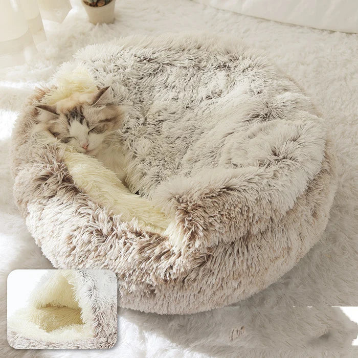 Warm and Safe Sleeping Spot for Your Pet - Self-Heating Fleece in a Comfortable Nest