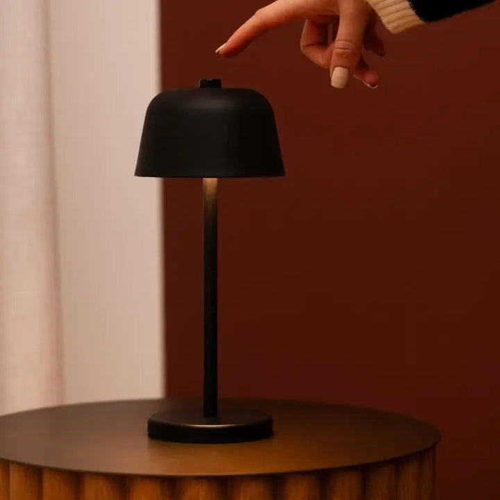 Anton Black Rechargeable Table Lamp | Stylish and Wireless Lighting
