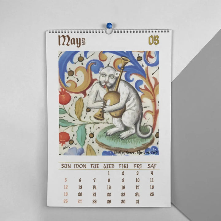 Enchanted Feline Chronicles: Medieval Cats 2024 Calendar – Intricate Art