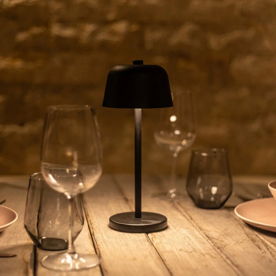 Anton Black Rechargeable Table Lamp | Stylish and Wireless Lighting