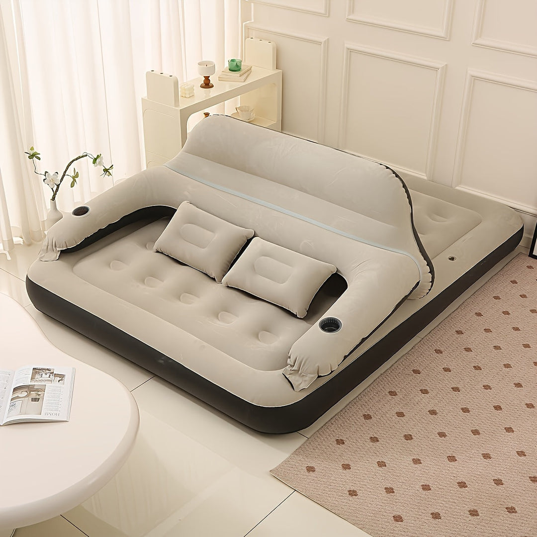 AirLuxe | Inflatable Mattress with Pump and Backrest