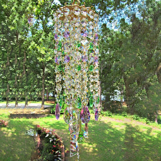 AuraHarmony Crystal Wind Chime - Captures the Wind for Soothing Melodies - Aesthetic and Relaxing Sounds