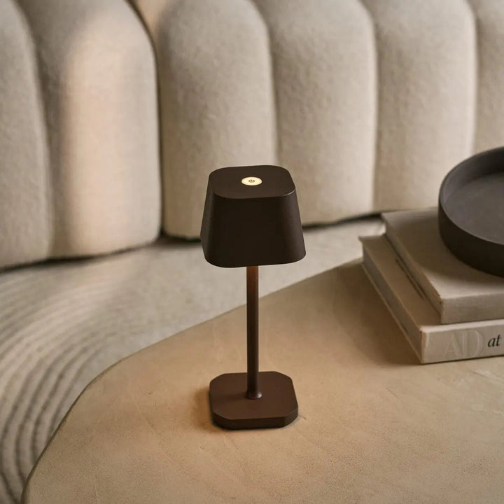 Ava Mocha Brown Rechargeable Table Lamp | Wireless and Dimmable