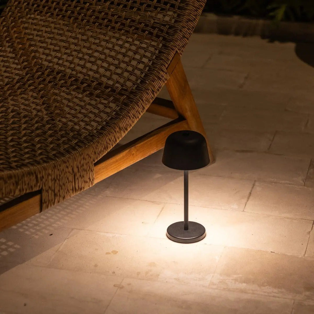 Anton Black Rechargeable Table Lamp | Stylish and Wireless Lighting