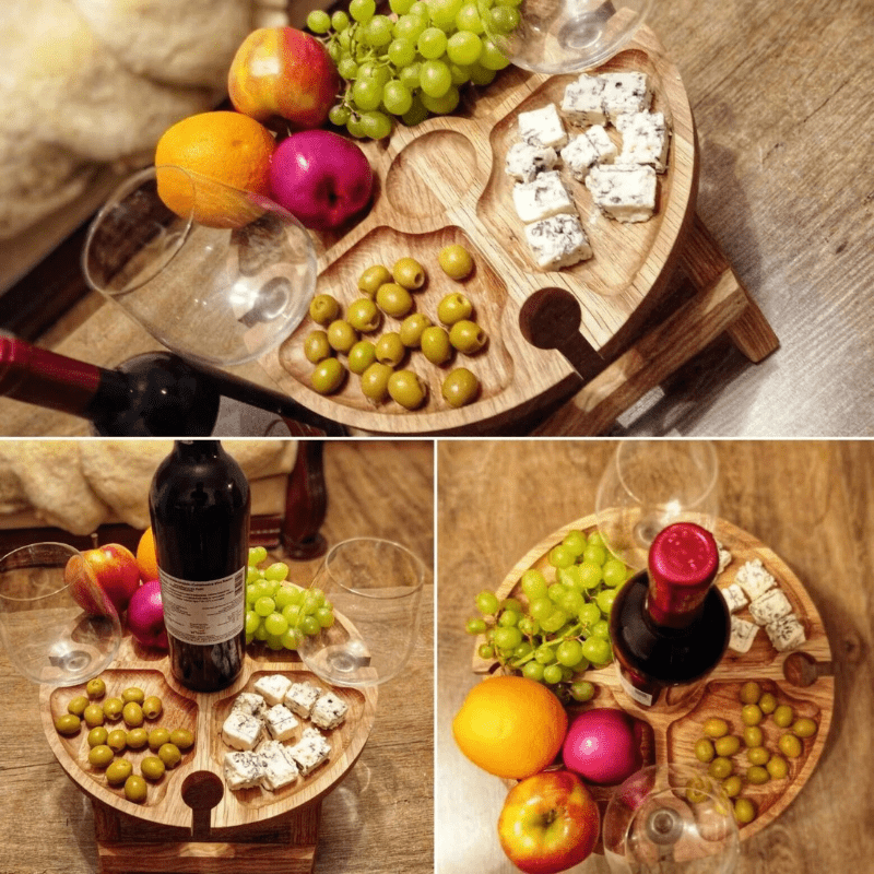 Versatile Folding Table - Handy for Wine, Snacks, and Garden Use
