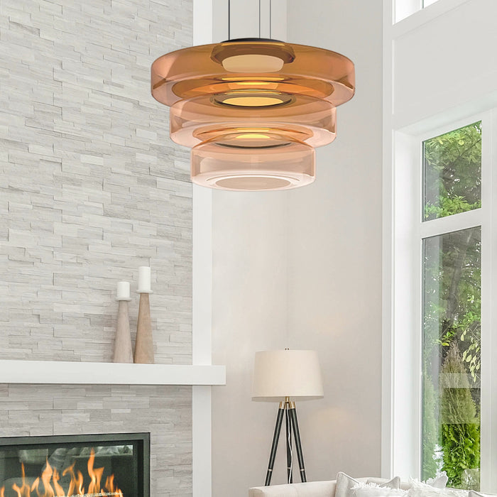 CraftNova – Bauhaus Glass Pendant Lamp with Adjustable Suspension