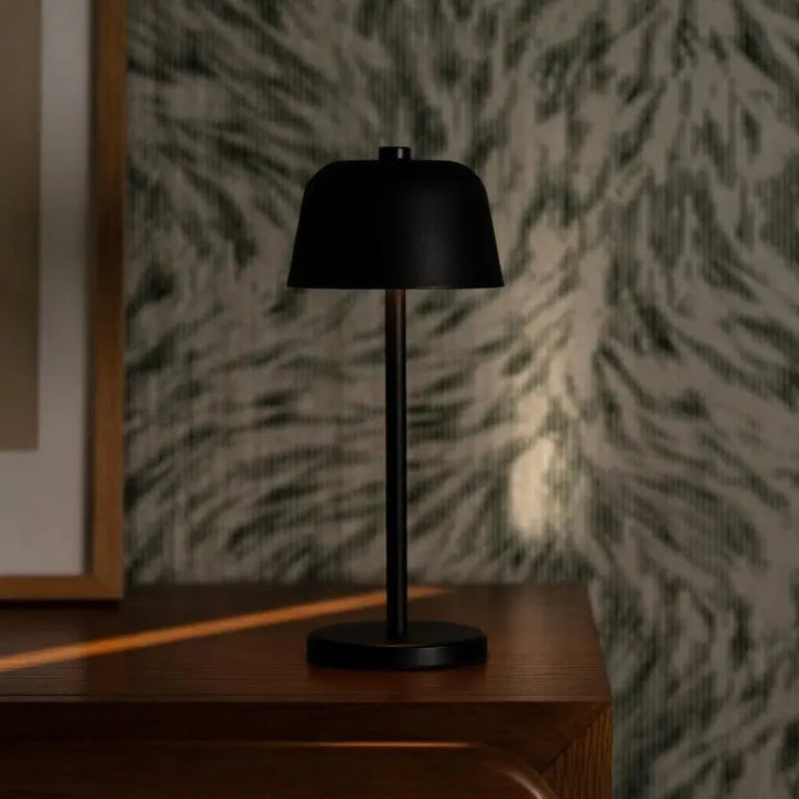 Anton Black Rechargeable Table Lamp | Stylish and Wireless Lighting