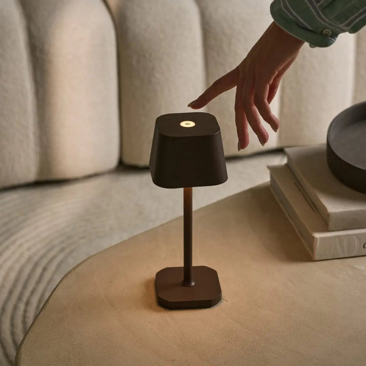 Ava Mocha Brown Rechargeable Table Lamp | Wireless and Dimmable