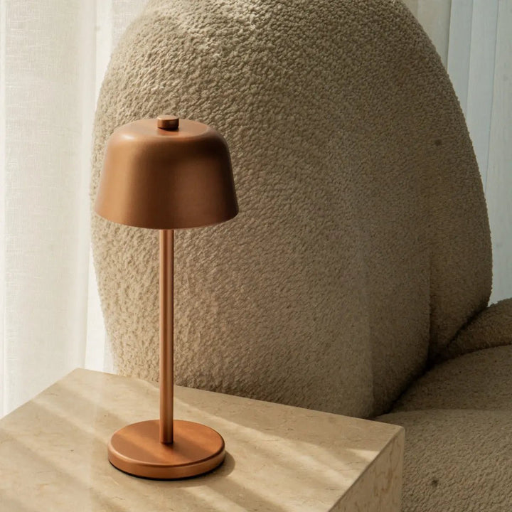 Anton Copper Rechargeable Table Lamp | Stylish and Wireless Lighting