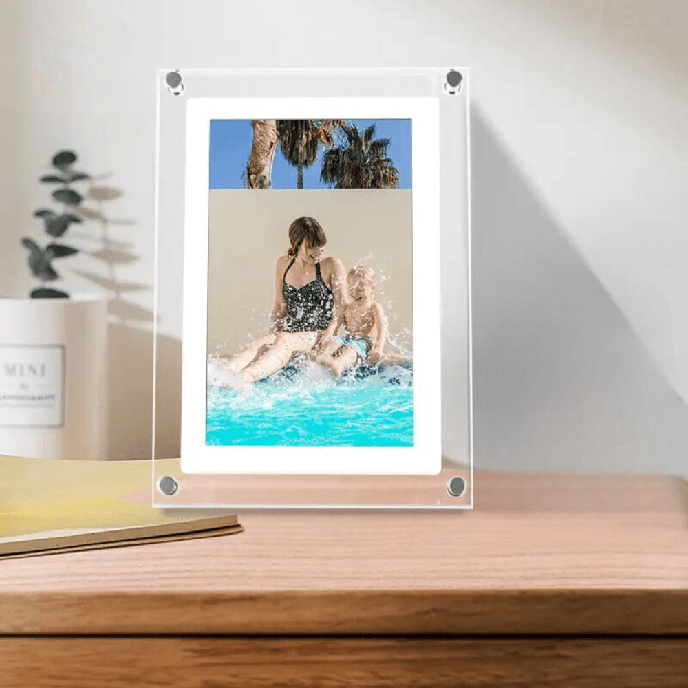 Digital Photo Frame - Relive Your Favorite Moments - Easily Upload Files - Photos and Videos