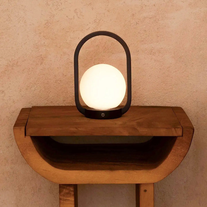 Skye Dark Brown Wooden Cordless Lamp | Rechargeable and Dimmable Design