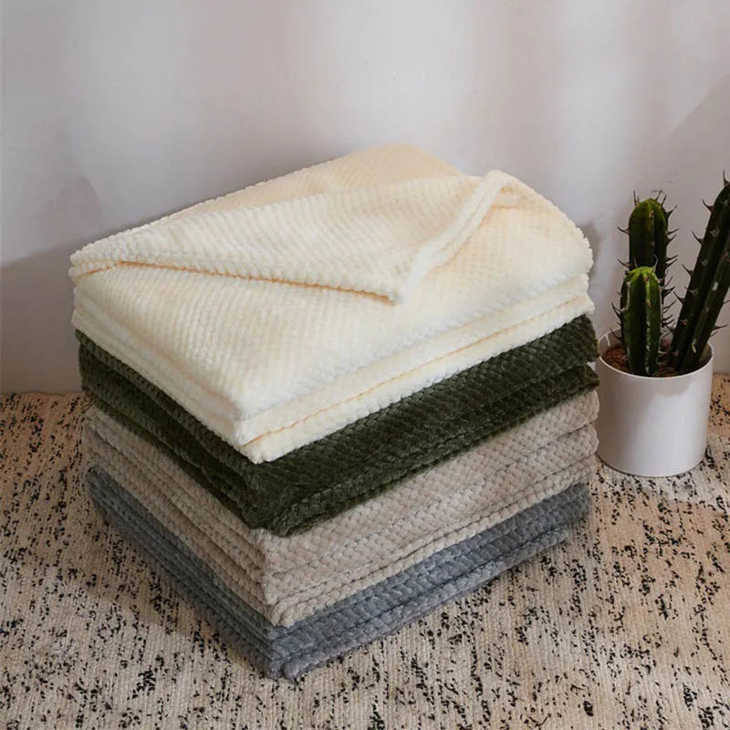 Luxura – Luxe Soft Waffle Texture Blanket – Perfect for Ultimate Comfort
