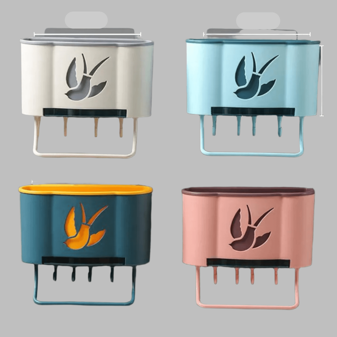 Smart Kitchen Organizer - Storage Space and Hands-Free Phone Holder for Convenience