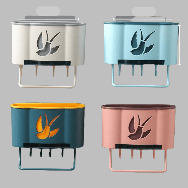 Smart Kitchen Organizer - Storage Space and Hands-Free Phone Holder for Convenience