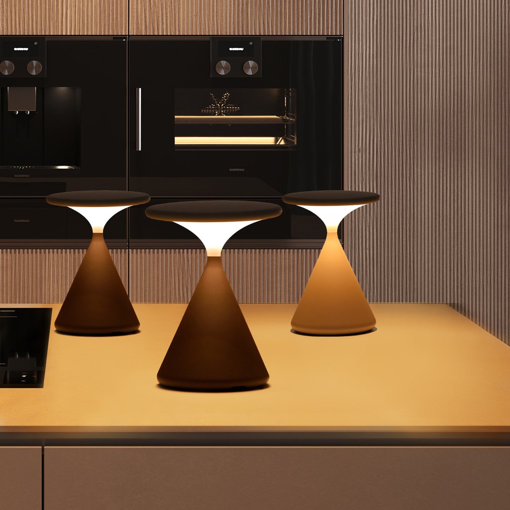 GlowHour – Wireless Table Lamp in Hourglass Design