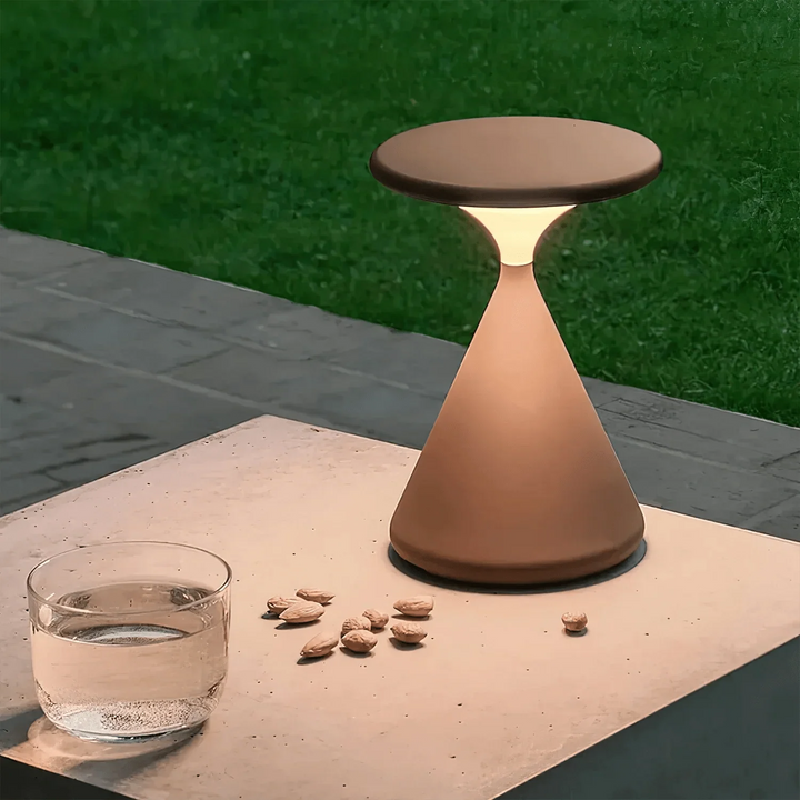 GlowHour – Wireless Table Lamp in Hourglass Design